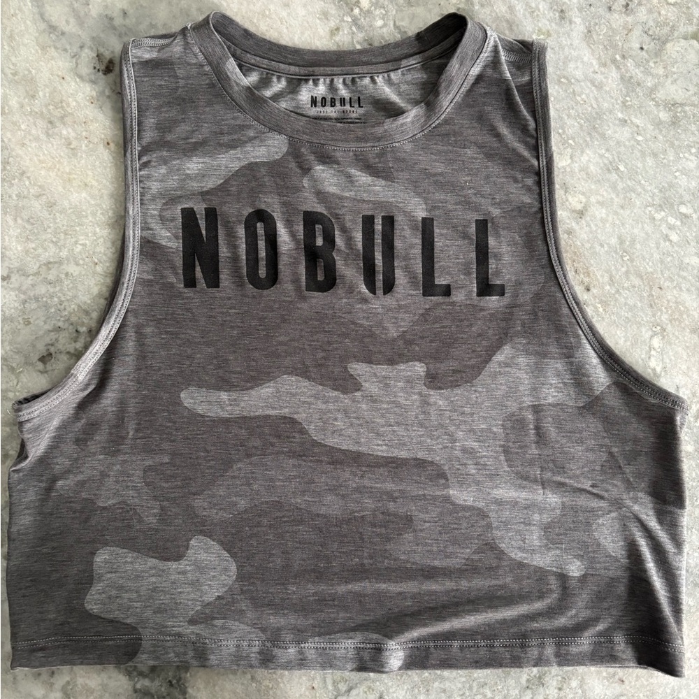 NOBULL Charcoal Camo Crop Top